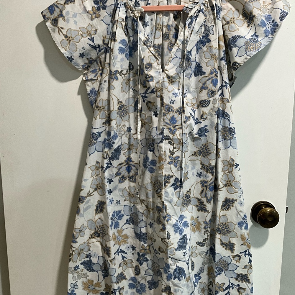GAP Floral Mini Dress - Blue and Gold